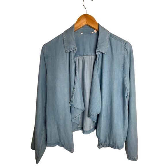 Soft Surroundings Chambray Open Front Shirt / Jacket – Size M - Picture 3 of 11